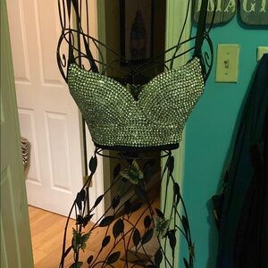 Sparkling Rhinestone Bustier Top